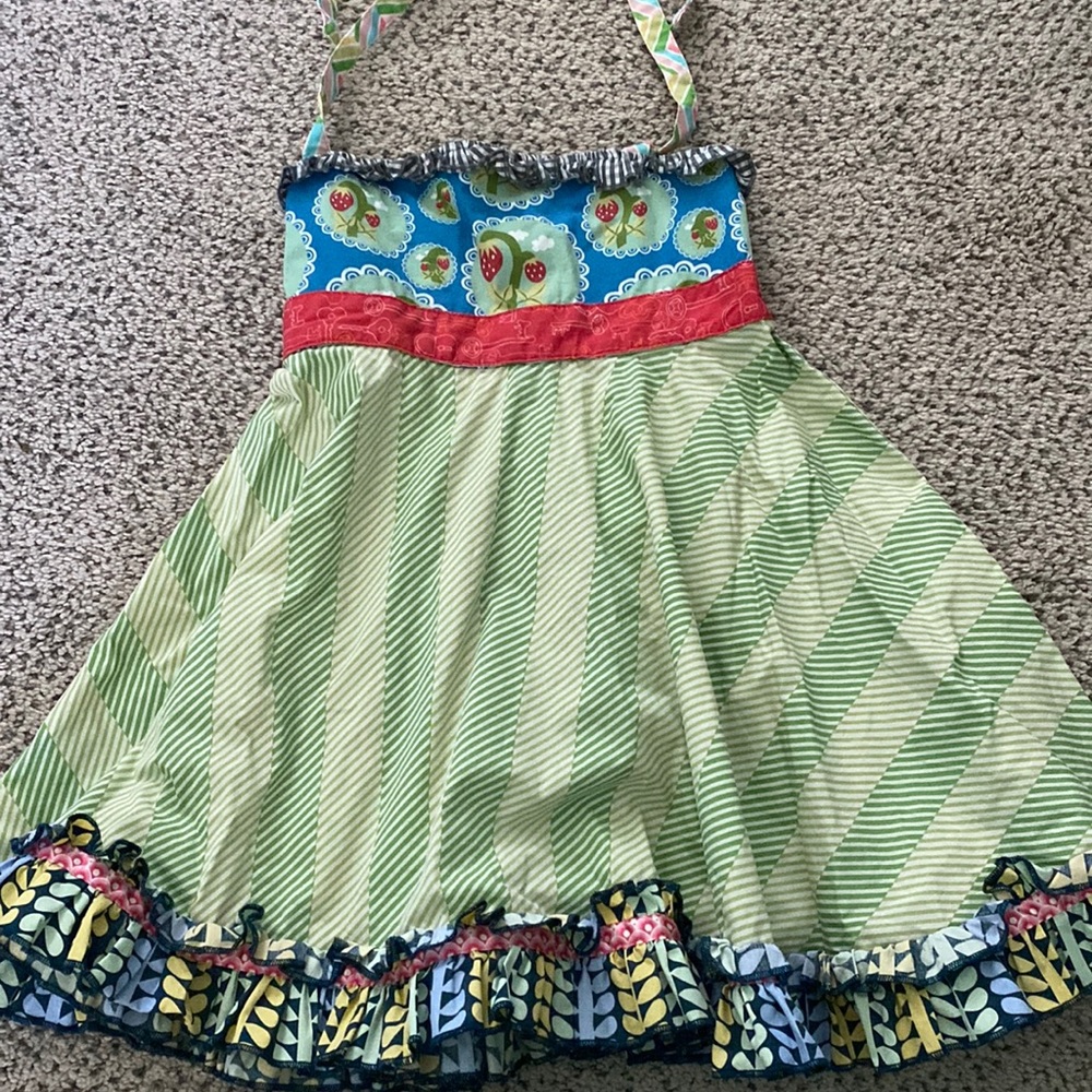 Matilda Jane strawberry dress size 4 girls Euc